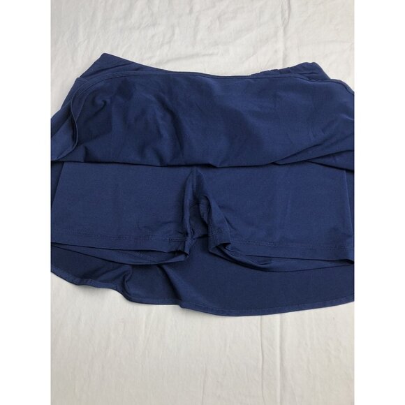 Head Navy Blue Size Small Athletic Skort Skirt Logo Stretch Elastic Woman - Picture 3 of 10